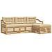 Set di divani da esterno 4 pcs Bianco e Beige Poliestere - Foto miniatura 1