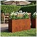 Vaso da giardino Ruggine 100 x 20 x 49 cm Acciaio Corten - Foto miniatura 2