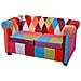Chesterfield Divano A 2 Posti In Tessuto - Foto miniatura 1