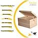Xxl Grande Scatola Legno Con Coperchio | L40 X P30 X H24 Cm (+ / - 1) | Conteniore Per Documenti Attrezzi Portaoggetti Portagiochi Non Verniciato Da Decorare | Ruvido E Non Levigato - Foto miniatura 4