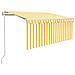 Tenda Retrattile Automatica Parasole 3,5x2,5 M Gialla E Bianca - Foto miniatura 1