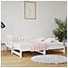 Dormeuse Estraibile Bianca 2x (80x200) Cm Legno Massello Di Pino - Foto miniatura 1