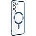 Cover Magsafe Per Samsung S23 Plus Con Protezione Fotocamera Trasparente / Blu - Foto miniatura 3