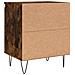 Comodini Rovere Fumo 2 Pz 40x30x50 Cm In Legno Multistrato - Foto miniatura 7