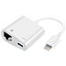 Adattatore Lightning A Ethernet + Lightning Carica E Connessione Internet Bianco - Foto miniatura 1