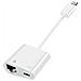 Adattatore Lightning A Ethernet + Lightning Carica E Connessione Internet Bianco - Foto miniatura 4