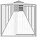 Pollaio Area Corsa Grigio Chiaro 117x813x123 Cm Acciaio Zincato - Foto miniatura 2