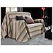 Telo Arredo Copridivano Multiuso Copritutto Cotone Modello Sharane Arredatutto 1 Piazza Beige-tortora - Foto miniatura 1