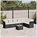 Set Divani Da Giardino Con Cuscini 8 Pz Nero In Polyrattan - Foto miniatura 3