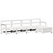 Set Salotto Da Giardino 5 Pz Bianco In Legno Massello Di Pino - Foto miniatura 2
