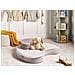 Pouf Nili Velluto Beige Chiaro 90/40 Cm 75/25 Cm 10 Cm - Foto miniatura 1