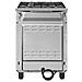 Cucina Elettrica CX60GMX 4 Fuochi a Gas Forno Elettrico Multifunzione Termoventilato Classe A 60cm Colore Acciaio Inox - Foto miniatura 3