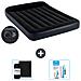 Set Materassino Gonfiabile - 191x137x25 Cm - Blu Scuro - Include Accessori Coordinati - Foto miniatura 1