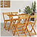 Tavolo da Giardino Pieghevole Rettangolare 100x55x75 cm Legno Massello di Acacia - Foto miniatura 3