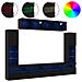 Set di Unità TV da Muro 8 Pezzi con LED Quercia Nera Legno Ingegnerizzato - Foto miniatura 4