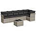 Set Divani da Giardino 7pz con Cuscini Grigio Chiaro Polyrattan - Foto miniatura 1