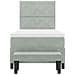 Letto con Box Spring, Materasso e Panca Grigio Chiaro 100x200 cm in Velluto - Foto miniatura 9