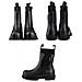 Stivali Da Pioggia Impermeabili Da Donna In Stile Britannico Compatibili Con Abbigliamento Casual, Con Tomaia In Pvc E Design Elastico Per Un Comfort Superiore Black 37 - Foto miniatura 7