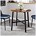 ROUND TABLE Tavolo rotondo in acciaio marrone rustico 80x75 cm - Foto miniatura 2