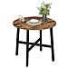 ROUND TABLE Tavolo rotondo in acciaio marrone rustico 80x75 cm - Foto miniatura 4