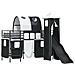 Struttura del letto loft per bambini Nero 90 x 190 cm Metallo - Foto miniatura 1