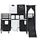 Struttura del letto loft per bambini Nero 90 x 190 cm Metallo - Foto miniatura 6