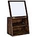Vetrina In Legno Con Anta A Ribalta In Vetro E 1 Ripiano 40x25x35h Cm - Foto miniatura 5