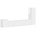 Set mobile TV 3 pcs Bianco Lucido Legno multistrato - Foto miniatura 1