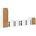 Set mobile TV 3 pcs Bianco Lucido Legno multistrato - Foto miniatura 9