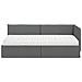 Struttura Letto Angolare con Materasso 2 pcs Grigio Velluto - Foto miniatura 5