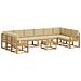 Set di divani da esterno con cuscino 11 pcs Bianco e Beige - Foto miniatura 1
