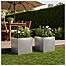 Vaso da giardino 2 pz Argento 45 x 45 x 45 cm Acciaio zincato - Foto miniatura 2