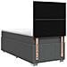 Letto box spring con materasso Grigio Scuro Singolo Tessuto - Foto miniatura 8