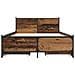 Struttura letto con testata con ruota Legno antico 80 x 200 cm - Foto miniatura 3