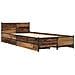 Struttura letto con testata con ruota Legno antico 80 x 200 cm - Foto miniatura 6