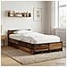 Struttura letto con testata con ruota Legno antico 80 x 200 cm - Foto miniatura 9