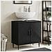 Armadio per Lavabo da Bagno HAARLEM Nero 59,5 x 31,5 x 59 cm - Foto miniatura 2