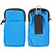 Borsello A Tracolla Multitasche In Nylon Impermeabile - Azzurro - Foto miniatura 6
