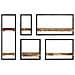 Set Di Mensole 5 Pz In Legno Massello Di Acacia E Acciaio - Foto miniatura 2
