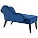 Chaise Longue In Tessuto Velluto Blu Cobalto Lato Destro Biarritz - Foto miniatura 6