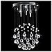 Lampadario Perle Di Cristallo A Sfera Argento 3 Lampadine G9 - Foto miniatura 2
