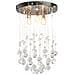 Lampadario Perle Di Cristallo A Sfera Argento 3 Lampadine G9 - Foto miniatura 1