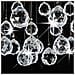 Lampadario Perle Di Cristallo A Sfera Argento 3 Lampadine G9 - Foto miniatura 4