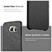 Custodia Compatibile Con Samsung Galaxy S6 Edge In Vintage Nero - Hard Case Coperchio Protettivo In Similpelle - Foto miniatura 2