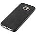 Custodia Compatibile Con Samsung Galaxy S6 Edge In Vintage Nero - Hard Case Coperchio Protettivo In Similpelle - Foto miniatura 4