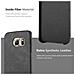 Custodia Compatibile Con Samsung Galaxy S6 Edge In Vintage Nero - Hard Case Coperchio Protettivo In Similpelle - Foto miniatura 11