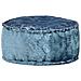 Pouf Rotondo in Velluto 40x20 cm Blu - Foto miniatura 1