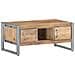 Tavolino Da Salotto 95x50x40 Cm In Legno Di Mango Grezzo - Foto miniatura 1