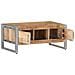 Tavolino Da Salotto 95x50x40 Cm In Legno Di Mango Grezzo - Foto miniatura 5