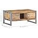 Tavolino Da Salotto 95x50x40 Cm In Legno Di Mango Grezzo - Foto miniatura 7